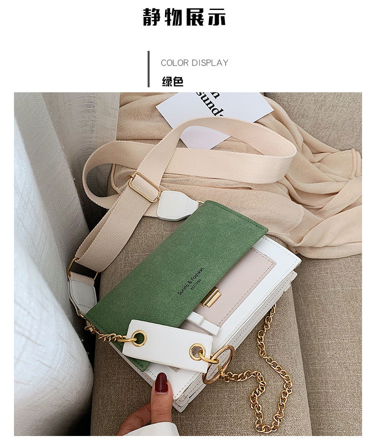 Fashion hit color crossbody small square bag