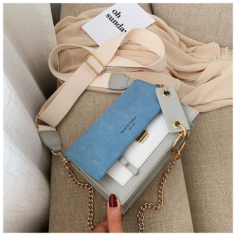 Fashion hit color crossbody small square bag