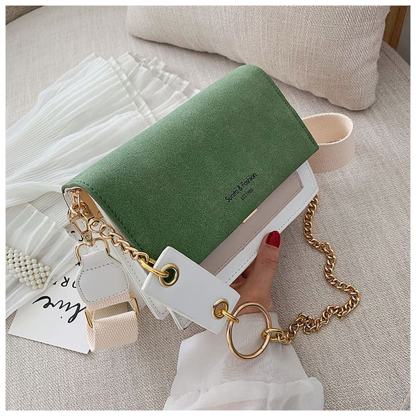 Fashion hit color crossbody small square bag