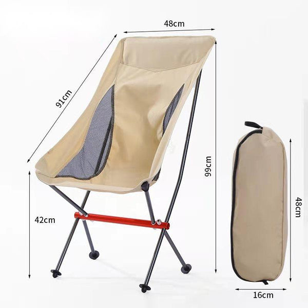 Outdoor Portable Aluminum Alloy Folding Moon Chair